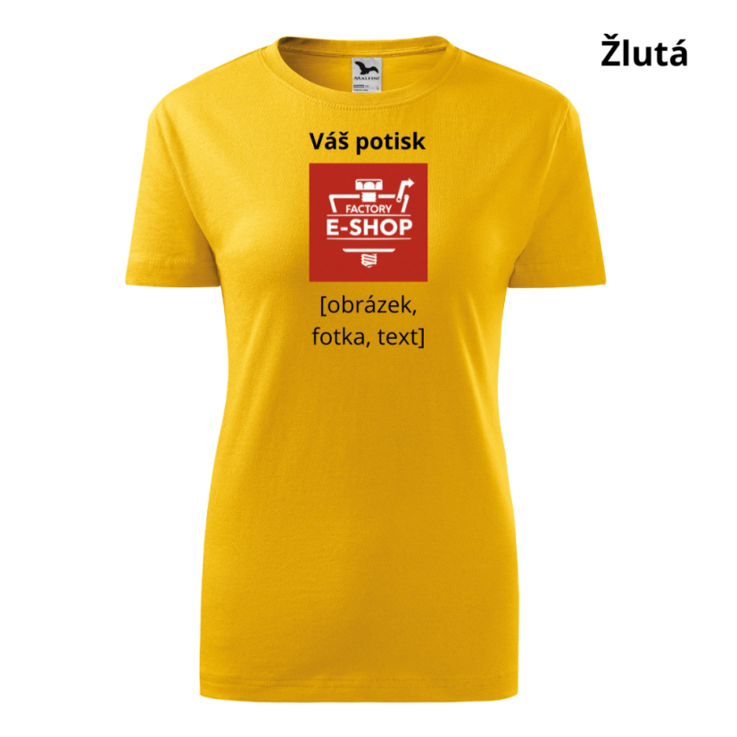 Dámské tričko Classic New s vlastním potiskem