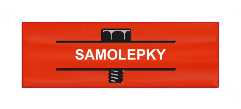 Samolepka s vlastním potiskem na zakázku - velkoformátová - Materiál: Polymerická bez laminace, Povrchová úprava: Lesklá