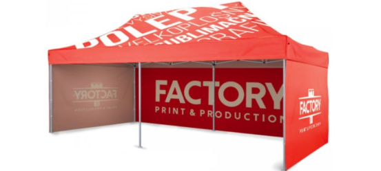 Nůžkový reklamní stan 6x3m s potiskem